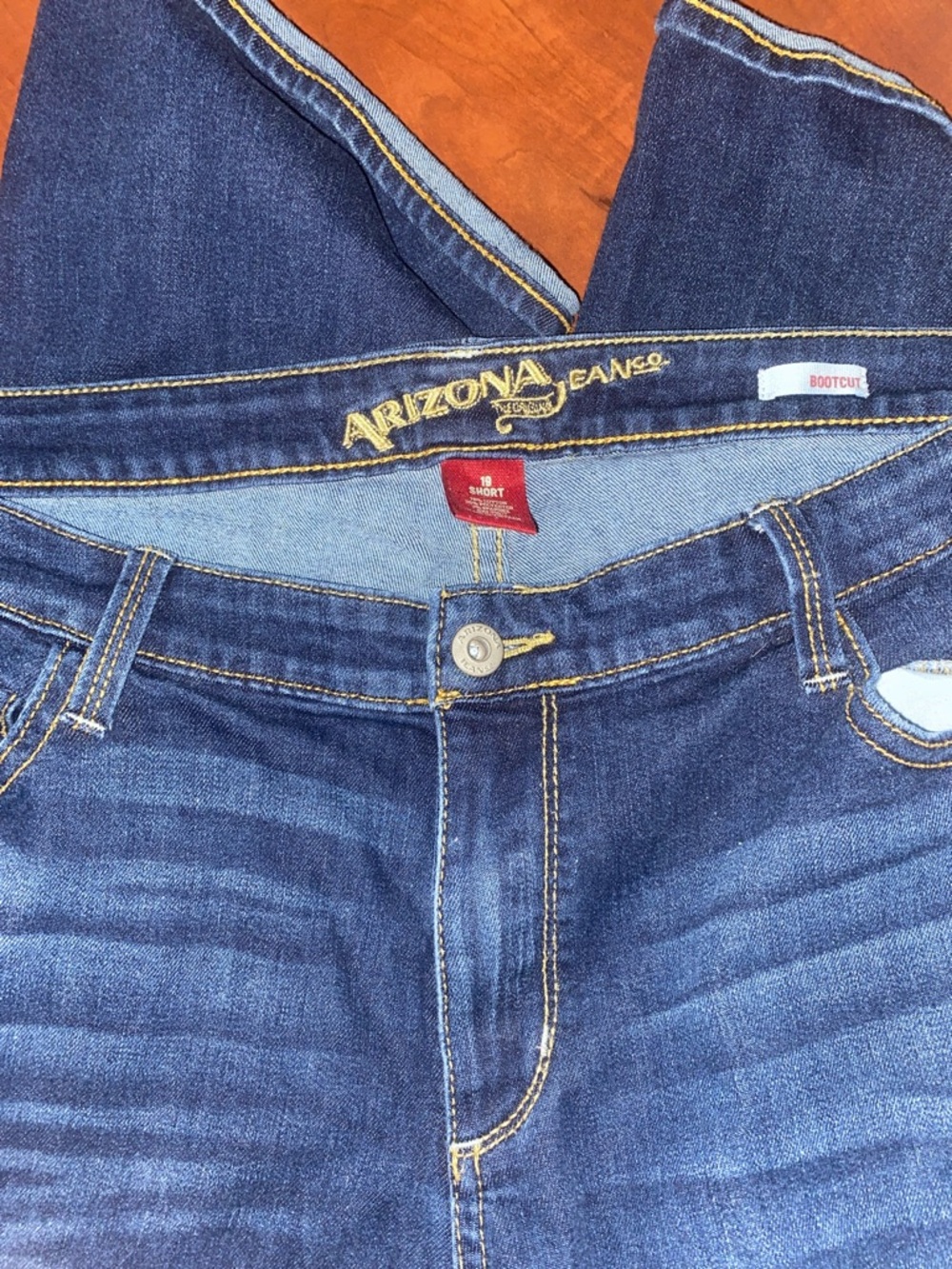 Arizona Jean Company Women's Dark Blue Bootcut Jeans